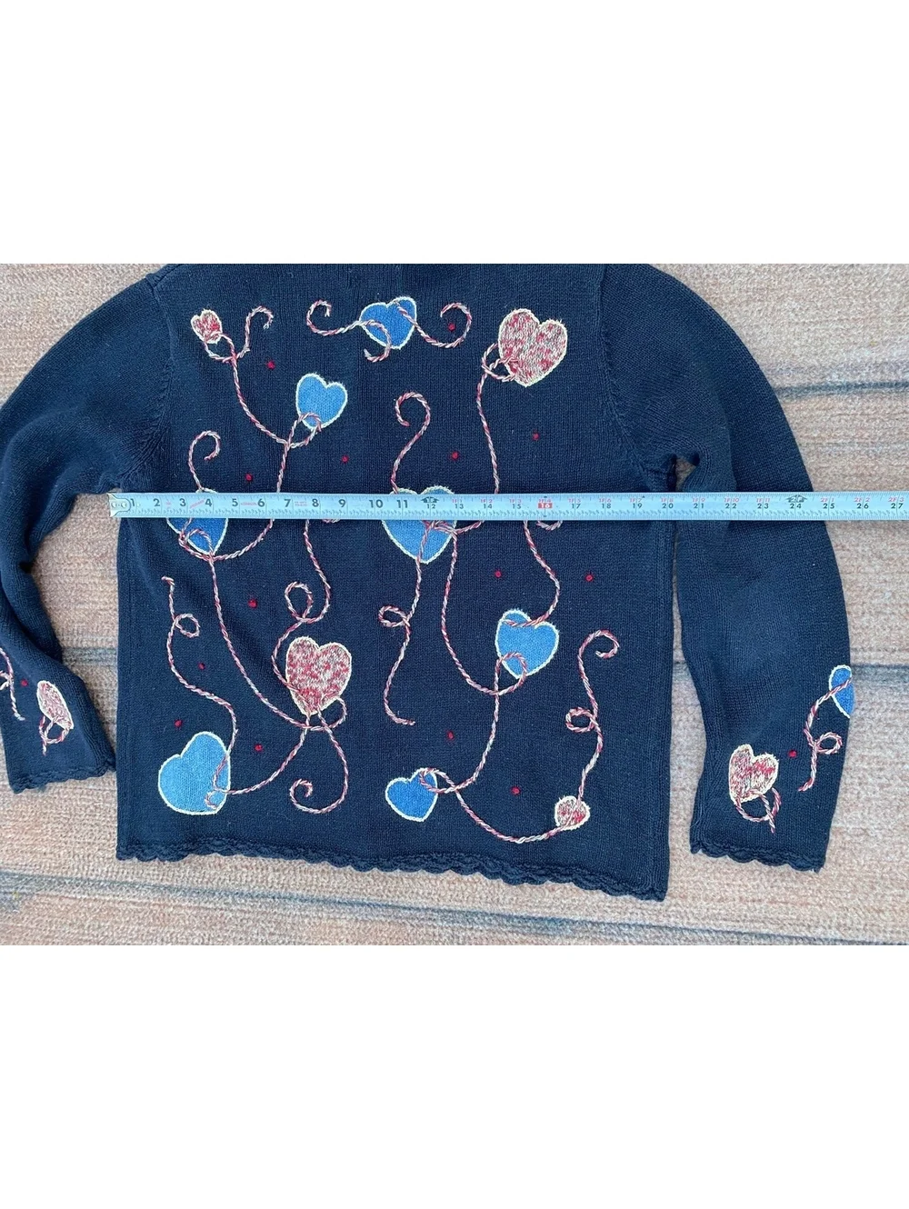 VTG Y2K Cottagecore embroidered whimsical twee grandmacore teacher sweater L